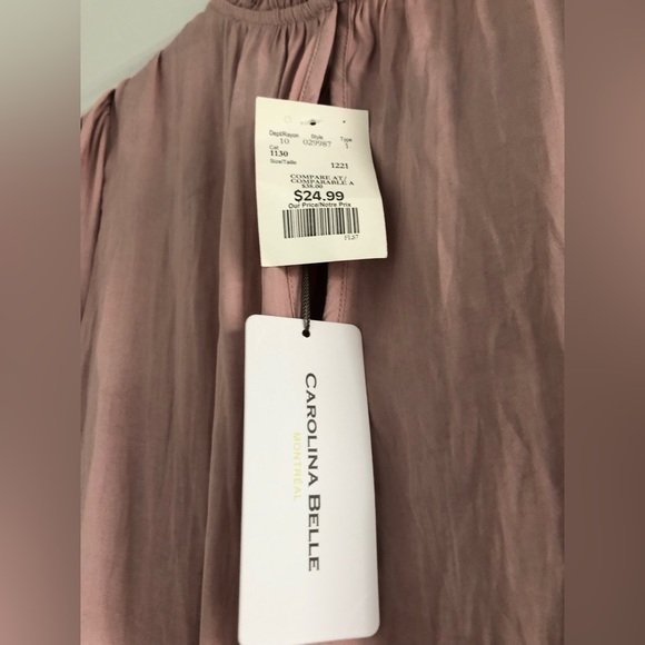 Carolina belle silky blouse in powder rose, new with tag - Picture 2 of 3